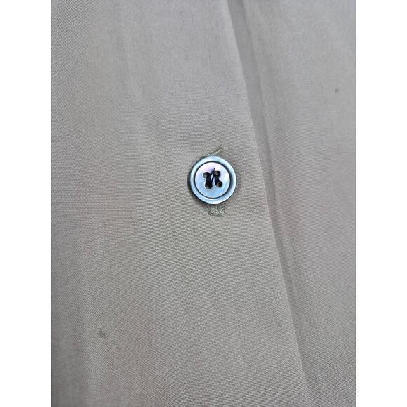 VTG NWT Jennifer George 100% Cotton 1973 Button down Shirt Dress Tan Sz 4 - Picture 7 of 8